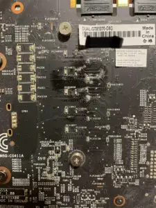 burned video card